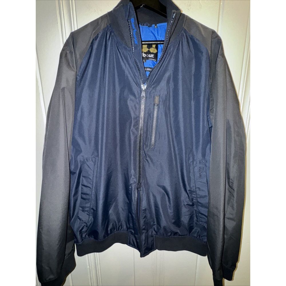 Barbour Men's Swell Jacket Nautical 1894 Casual Jacket Size L Large, Blue